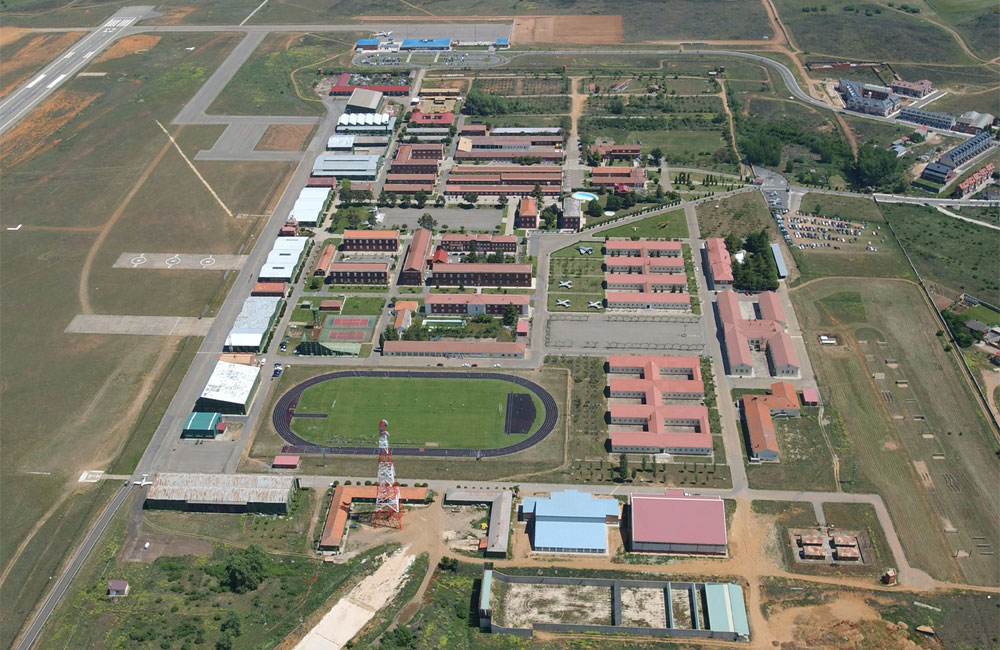 Vista aérea del Aeródromo Militar de León